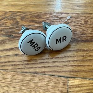 Mr and Mrs door knobs new